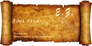 Edvi Zita névjegykártya