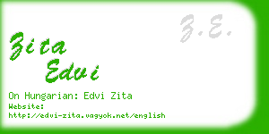 zita edvi business card